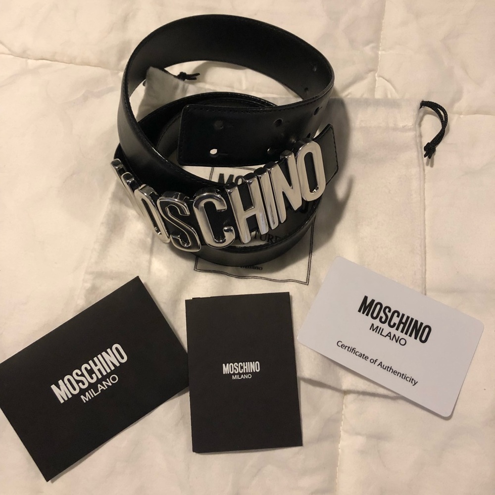 Moschino Unisex Leather Belt